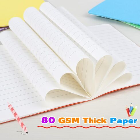 Mozyden 64 Pack Mini Notebook Bulk 3.4 × 5 بوصة المجلات الصغيرة المبطنة الجيب المبطنة مجموعة مفترحات غلاف ملونة للأطفال ، 30 ورقة/60 صفحة in Kuwait
