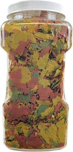 Aquatic Foods Inc. Tropical Fish Flakes, Mix of Krill, Color Enhancing, Spirulina Flakes for Cichlids, Angels, Live Bearers, Tetras, Guppies, All Tropical Fish...WL 1-lb 2oz Lg Jar in Saudi Arabia