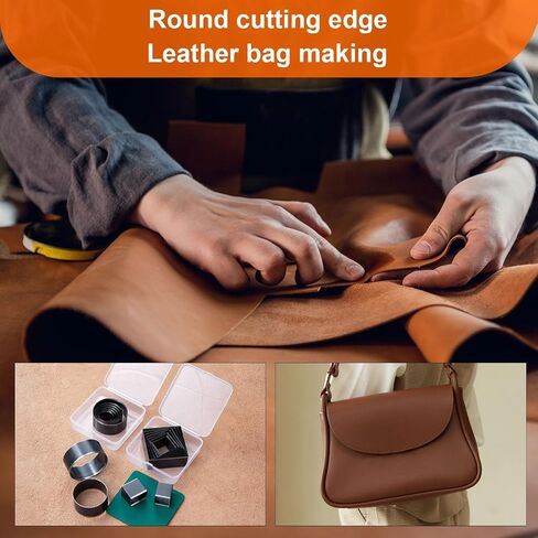 8 شكل نمط الشكل مستطيل ثقب ثقب الأداة لكمة جلد ، ثقب جلدي لكمة ل DIY CRAFT 8 أحجام 20 25 30 35 40 45 50 55MM مموت مجموعة الموت in Saudi Arabia