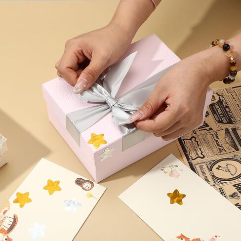 1000 PCS 1" Small Holographic Glitter Star Stickers, Self Adhesive Metallic Glitter Foil Stickers Gold and Silver Sparkly Star Sticker for Kids Students Teachers Supplies in Saudi Arabia