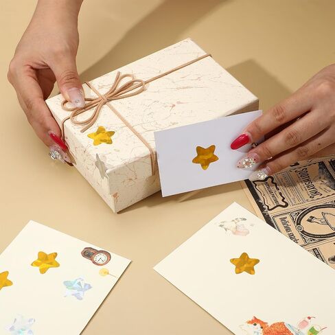 1000 PCS 1" Small Holographic Glitter Star Stickers, Self Adhesive Metallic Glitter Foil Stickers Gold and Silver Sparkly Star Sticker for Kids Students Teachers Supplies in Saudi Arabia