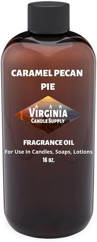 Virginia Candle Supply Caramel Pecan Pie Oil (زجاجة 16 أونصة) لصنع الشموع ، وصنع الصابون ، والبخاخات الغرفة ، والمستحضرات ، والسيارات ، والوحل ، والقنابل الحمام ، والدفء in Saudi Arabia