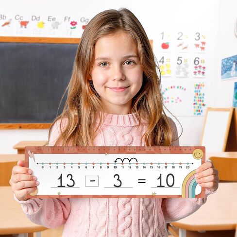 26 Pack Boho Number Line Dry Erase Boards Cards, 14"x4", Double-Sided, Math Manipulatives for Kids, Student, Kindergarten Elementary Special Education 1st Grade Classroom Must Haves in Kuwait