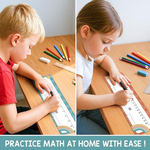 26 Pack Boho Number Line Dry Erase Boards Cards, 14"x4", Double-Sided, Math Manipulatives for Kids, Student, Kindergarten Elementary Special Education 1st Grade Classroom Must Haves in Kuwait