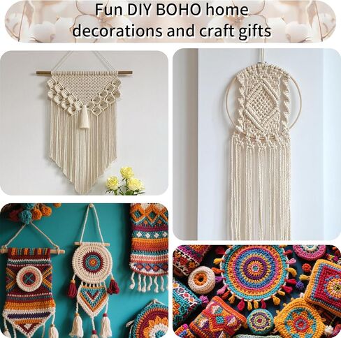 12 لفات الطبيعية macrame الحبل 3 مم × 1308 ياردة ، خيوط قطنية طبيعية ، سلسلة macrame ملونة ، حبل قطني للحياكة الحرف DIY ، شماعات النبات ، ديكور (اللون الكلاسيكي 3 مم × 1308 ياردة) in Kuwait