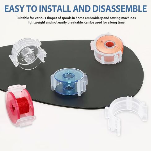 50 PCS مقاطع بوبين ومقاطع الخياطة ، حامل بلاستيكي واضح لتنظيم الخيوط والتخزين ، حزمة كبيرة مناسبة للتطريز ، والخياطة DIY ، وصياغة ، واللوازم in Kuwait