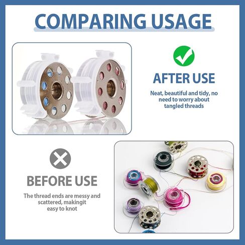 50 PCS مقاطع بوبين ومقاطع الخياطة ، حامل بلاستيكي واضح لتنظيم الخيوط والتخزين ، حزمة كبيرة مناسبة للتطريز ، والخياطة DIY ، وصياغة ، واللوازم in Kuwait