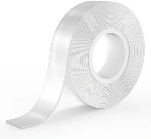 Heavy Duty Double Sided Tape/Nano Tape-Clear/No Residue Removable Mounting Tape for Walls, Bathroom, Mats, Picture Hanging/Adhesive Strips (20mm Width x 16.5 feet) in Saudi Arabia