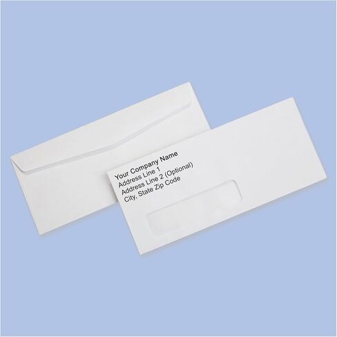 Custom Printed #10 Window Envelopes - Bright White Wove #10 Smooth Finish Professionally Printed (2500) in Kuwait