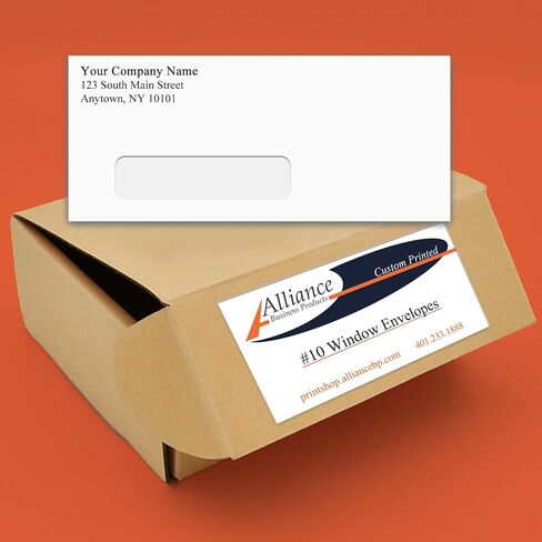 Custom Printed #10 Window Envelopes - Bright White Wove #10 Smooth Finish Professionally Printed (2500) in Kuwait
