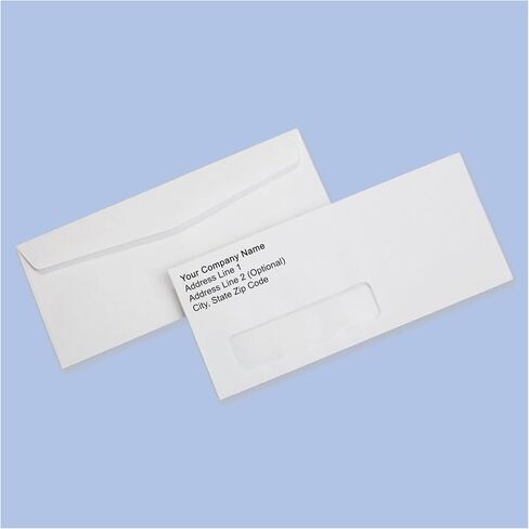 Custom Printed #10 Window Envelopes - Bright White Wove #10 Smooth Finish Professionally Printed (2500) in Kuwait