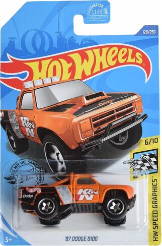 Hot Wheels '87 Dodge D100 ، [Orange] 128/250 SPEED Graphics 6/10 in Saudi Arabia