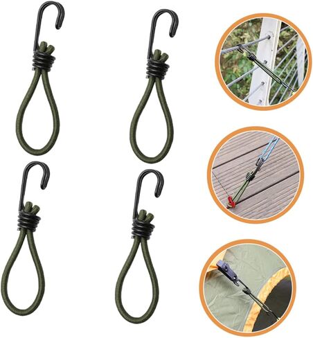 4pcs خيمة الألباس السنانير الحبل المرن للمظلة في الهواء الطلق ملحقات الخيمة متعددة الأغراض متينة للتخييم والمشي لمسافات طويلة in Saudi Arabia