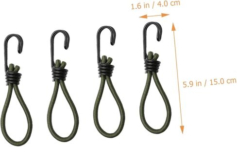 4pcs خيمة الألباس السنانير الحبل المرن للمظلة في الهواء الطلق ملحقات الخيمة متعددة الأغراض متينة للتخييم والمشي لمسافات طويلة in Saudi Arabia