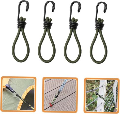 4pcs خيمة الألباس السنانير الحبل المرن للمظلة في الهواء الطلق ملحقات الخيمة متعددة الأغراض متينة للتخييم والمشي لمسافات طويلة in Saudi Arabia