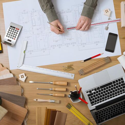 حاكم المقياس المعماري 12 بوصة ، المقياس الإمبراطوري من الألومنيوم المحفور بالليزر ، أداة الصياغة المدنية للمهندس المثلث (مرمز بالألوان) in Kuwait