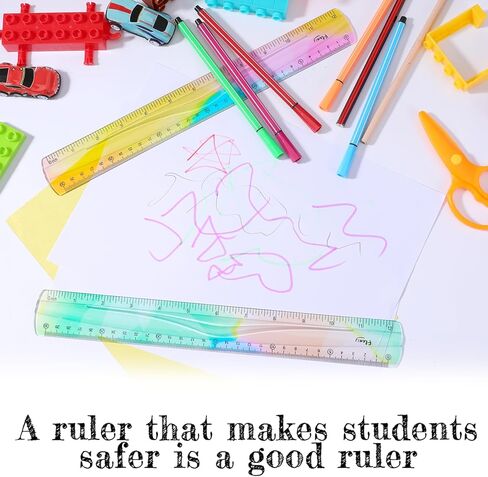 4 أجهزة كمبيوتر ناعمة قابلة للانحناء مسطرة مرنة مرنة مقاومة للانحناء القابلة للطي على التوالي حكام ألوان متدرجون مع سنتيمترات للبالغين لوازم المكاتب المنزلية للبالغين الفصول الدراسية in Kuwait