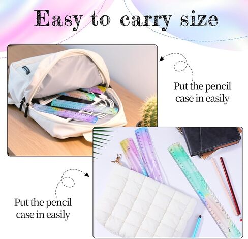 4 أجهزة كمبيوتر ناعمة قابلة للانحناء مسطرة مرنة مرنة مقاومة للانحناء القابلة للطي على التوالي حكام ألوان متدرجون مع سنتيمترات للبالغين لوازم المكاتب المنزلية للبالغين الفصول الدراسية in Kuwait