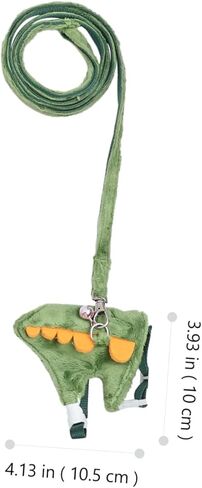 VICASKY Dinosaur PET Harness Random Color Bell Wear-Resistant Ferret Leash Harness Cartoon Design for Small Pets for Walking and Outdoor Use in Saudi Arabia