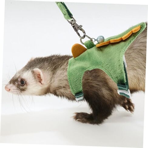 VICASKY Dinosaur PET Harness Random Color Bell Wear-Resistant Ferret Leash Harness Cartoon Design for Small Pets for Walking and Outdoor Use in Saudi Arabia