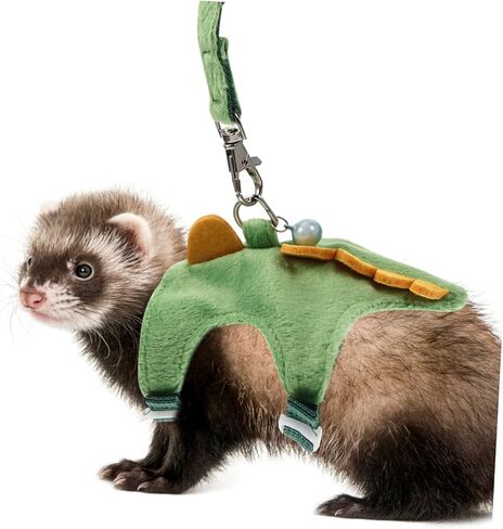 VICASKY Dinosaur PET Harness Random Color Bell Wear-Resistant Ferret Leash Harness Cartoon Design for Small Pets for Walking and Outdoor Use in Saudi Arabia