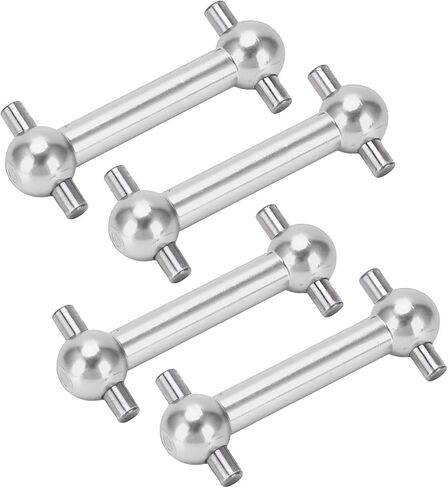 Dog Bone Shaft, 4PCS Aluminum Alloy Dog Bone Drive Shaft Set for TT01 TT02 RC Car Upgrade Parts RC Car Part (Silver) in Saudi Arabia