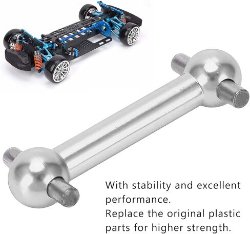 Dog Bone Shaft, 4PCS Aluminum Alloy Dog Bone Drive Shaft Set for TT01 TT02 RC Car Upgrade Parts RC Car Part (Silver) in Saudi Arabia