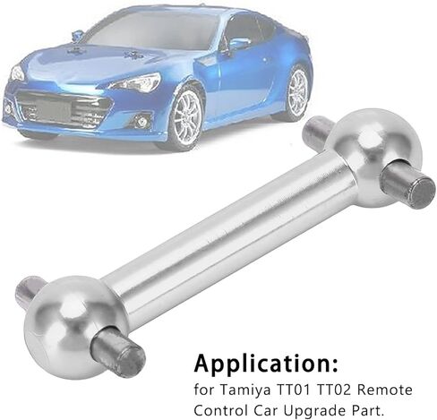 Dog Bone Shaft, 4PCS Aluminum Alloy Dog Bone Drive Shaft Set for TT01 TT02 RC Car Upgrade Parts RC Car Part (Silver) in Saudi Arabia