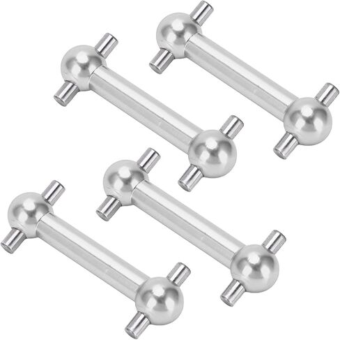 Dog Bone Shaft, 4PCS Aluminum Alloy Dog Bone Drive Shaft Set for TT01 TT02 RC Car Upgrade Parts RC Car Part (Silver) in Saudi Arabia