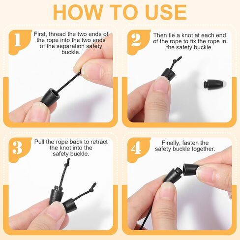 100PCS Lanyard Clasp, Elastic Adjustment Breakaway Clasp, Break Away Lanyard Clasps, for Necklaces, Bracelets, Hooks, Lanyards, Jewelry, Bead Barrel Connector, 10 Colors in Kuwait