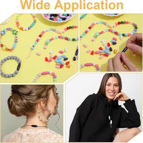 100PCS Lanyard Clasp, Elastic Adjustment Breakaway Clasp, Break Away Lanyard Clasps, for Necklaces, Bracelets, Hooks, Lanyards, Jewelry, Bead Barrel Connector, 10 Colors in Kuwait