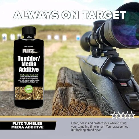 Flitz Metal Tumbler Media Additive, Cut Your Tumbling Time in Half, Non-Ammonia Based Formula Works Great on All Metals, 16 oz. Bottle - 6-Pack in Saudi Arabia