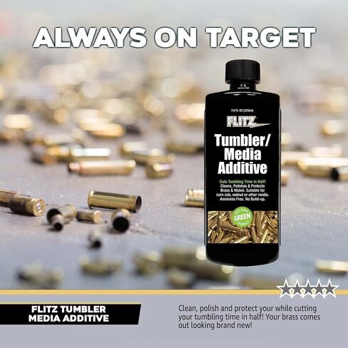 Flitz Metal Tumbler Media Additive, Cut Your Tumbling Time in Half, Non-Ammonia Based Formula Works Great on All Metals, 16 oz. Bottle - 6-Pack in Saudi Arabia