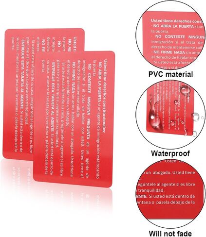 تعرف 10pcs بطاقات حقوقك ، والهجرة المقاومة للماء Red Card Red Rediable Rights Residental Resident in Saudi Arabia