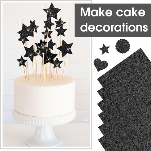 Taobary 120 Sheets A5 Colorful Glitter Cardstock ، لا سفك بطاقة الورق اللامعة اللامعة 250 GSM ، ورقة سباركلي للفنون الحرف اليقفية تصنيع بطاقة DIY in Saudi Arabia