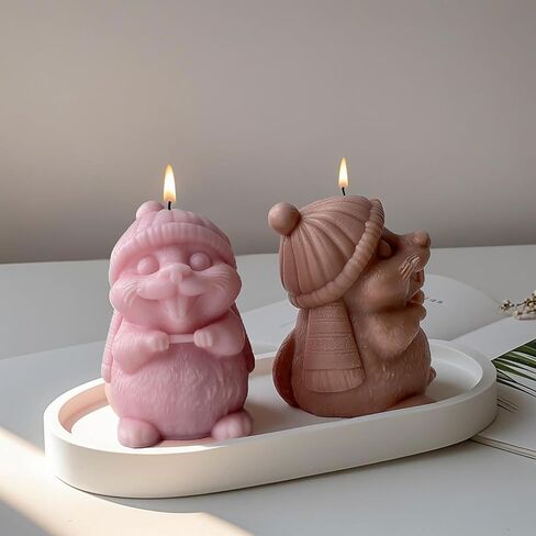 Squirrel Molds Animal Resin Mold - Resin Casting Silicone Molds for Home Decor & Candle Making Wave Spiral Mold in Kuwait