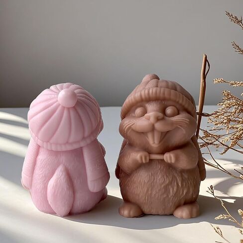 Squirrel Molds Animal Resin Mold - Resin Casting Silicone Molds for Home Decor & Candle Making Wave Spiral Mold in Kuwait