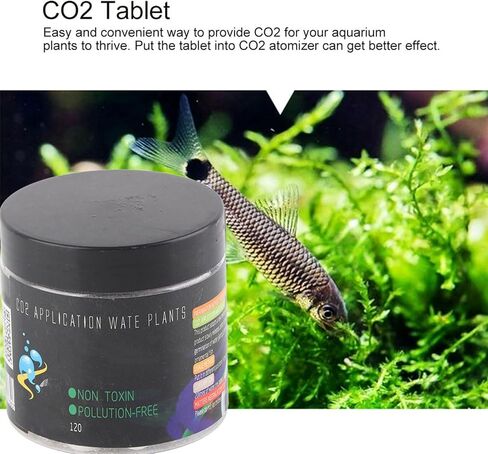 120 PCS CO2 Tablet, Carbon Dioxide Generator, Fish Tank Diffuser Tablets, Ideal for Planted Aquariums and Freshwater Aquarium Plant Treatments [Aquarium Equip CO2 Boosters] in Saudi Arabia