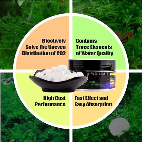 120 PCS CO2 Tablet, Carbon Dioxide Generator, Fish Tank Diffuser Tablets, Ideal for Planted Aquariums and Freshwater Aquarium Plant Treatments [Aquarium Equip CO2 Boosters] in Saudi Arabia