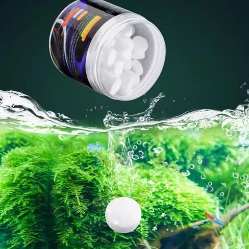 120 PCS CO2 Tablet, Carbon Dioxide Generator, Fish Tank Diffuser Tablets, Ideal for Planted Aquariums and Freshwater Aquarium Plant Treatments [Aquarium Equip CO2 Boosters] in Saudi Arabia