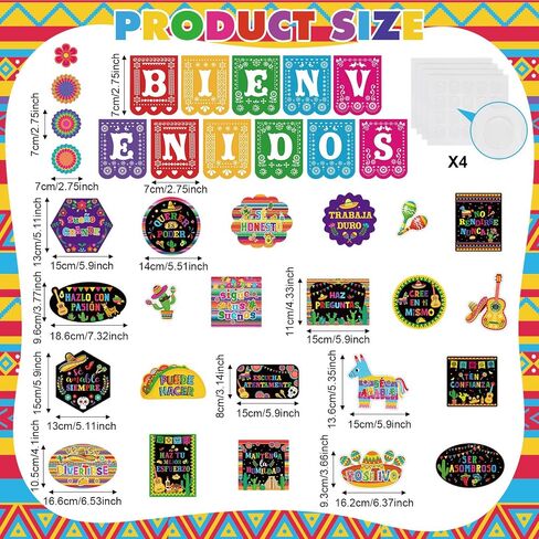 Pasimy 37 PCS Hispanic Month Month Bulletin Board Poard Set Spanish Devalivational Posters Bienvenidos Decor in Saudi Arabia