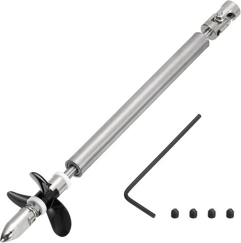 MECCANIXITY Drive Shaft W Propeller and Universal Joint for RC Boat Coupler Assemble Kit, L130mm Shaft, L80mm Sleeve, D36mm Three Propeller, Fit for 5 mm Motor Shaft in Saudi Arabia