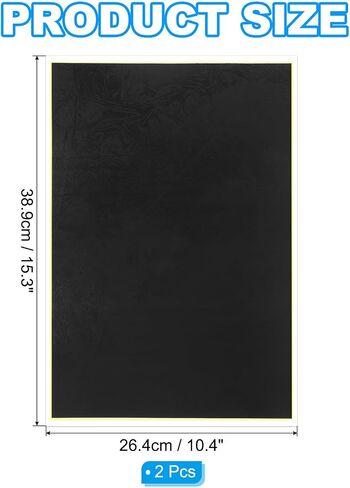 PATIKIL 15.3x10.4 Inch Laser Engraving Paper, 2 Pcs Laser Engraving Marking Color Paper for Fiber Laser Marking and Engraving on Metal Ceramics Glass, Black in Saudi Arabia