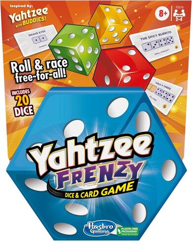 Yahtzee Frenzy Dice & Card Game ، لعبة النرد سريعة الخطى ، ألعاب الورق للعائلات والأطفال ، من السهل تعلم ألعاب العائلة ، لمدة 2 إلى 4 لاعبين ، تتراوح أعمارهم بين 8 وما فوق in Kuwait