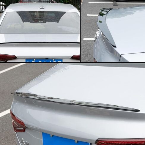 AUTOXBERT مقاس 45 بوصة 115 سم، سقف خلفي عالمي للسيارة على شكل حرف V، جناح خلفي وجناح أسود اللون، يحسن المظهر الديناميكي الرياضي لسيارتك. in Saudi Arabia