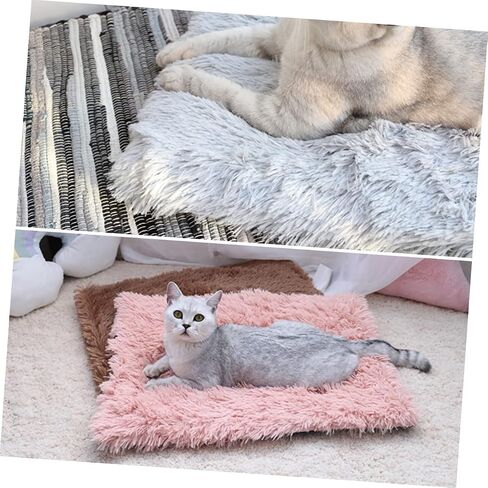 Toyvian 1pc Plush Pets بطانية دافئ الكلب قطة نوم حصيرة شتاء بطانية ناعمة الصوف للحيوانات الأليفة الوردي للراحة الطقس البارد in Kuwait