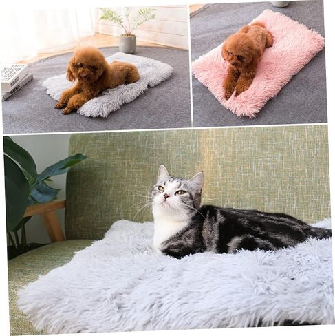 Toyvian 1pc Plush Pets بطانية دافئ الكلب قطة نوم حصيرة شتاء بطانية ناعمة الصوف للحيوانات الأليفة الوردي للراحة الطقس البارد in Kuwait