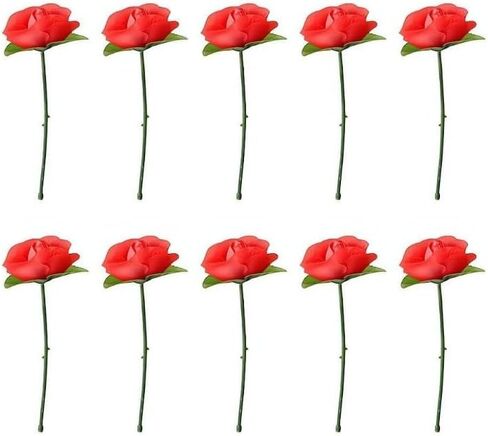 10pcs Red Folding Rose تظهر الحيل السحرية ، عن قرب وسحر المسرح ، البالغين in Saudi Arabia