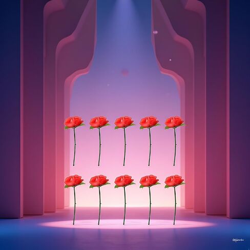 10pcs Red Folding Rose تظهر الحيل السحرية ، عن قرب وسحر المسرح ، البالغين in Saudi Arabia