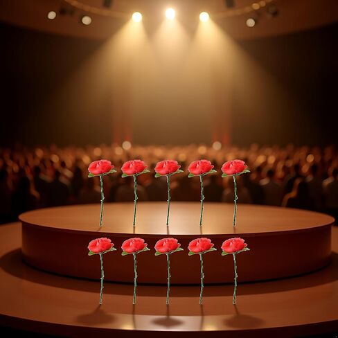 10pcs Red Folding Rose تظهر الحيل السحرية ، عن قرب وسحر المسرح ، البالغين in Saudi Arabia
